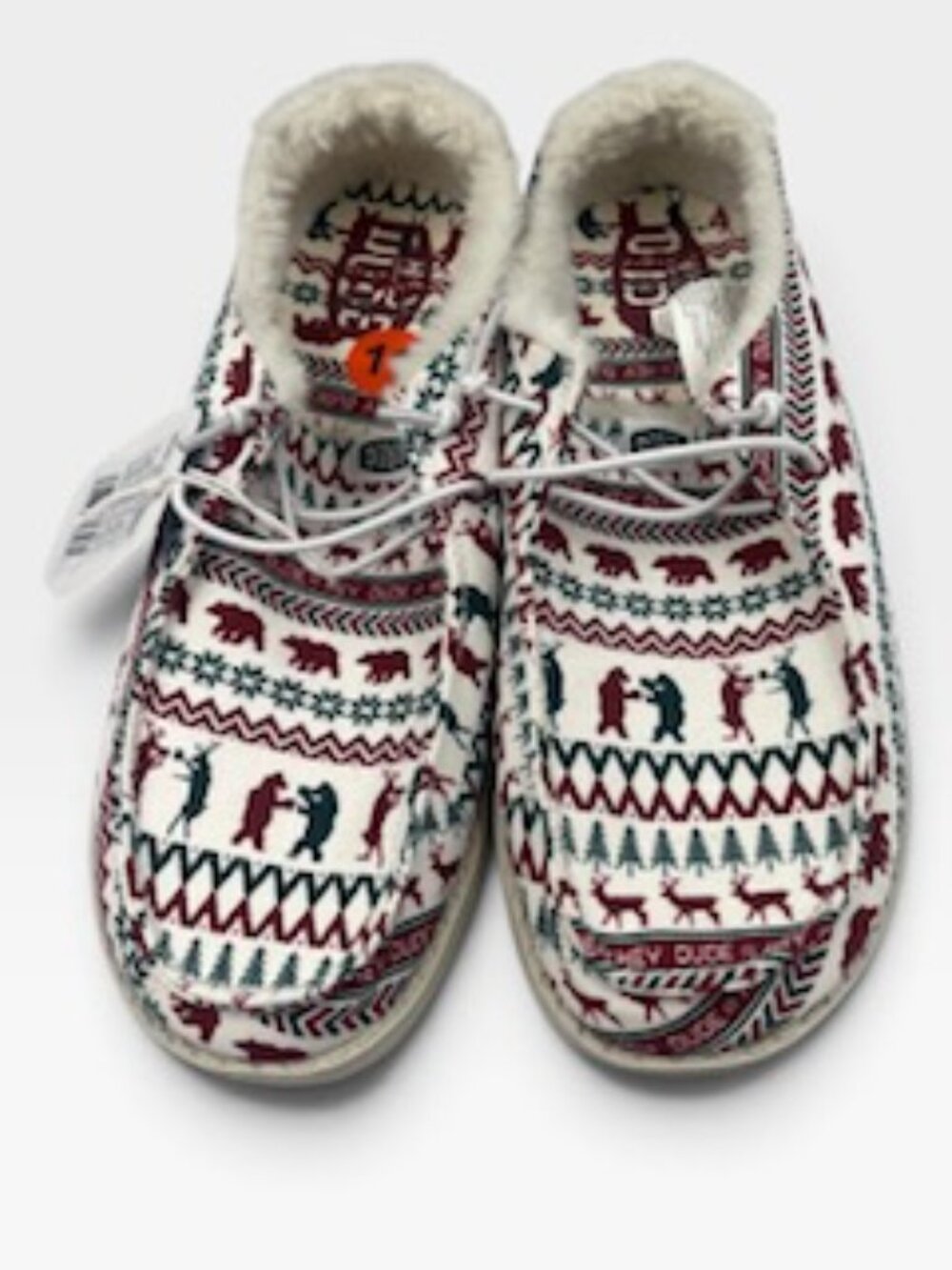 NEW Hey Dude Wendy Women’s 11 Holiday Cheer Nordic Bear Shoes Christmas NWT